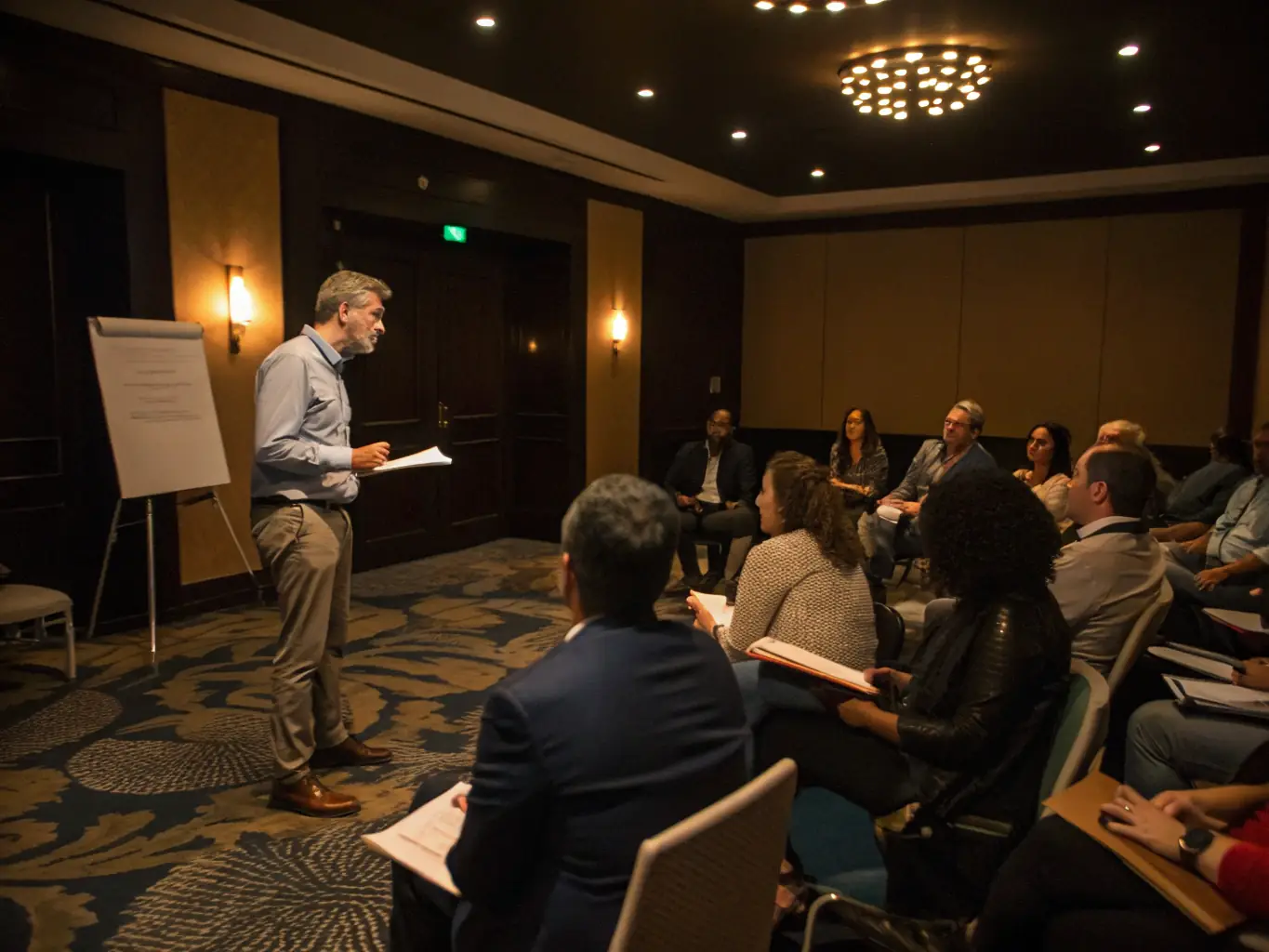 A neurocoaching master class focused on business applications, with participants discussing strategies and techniques.