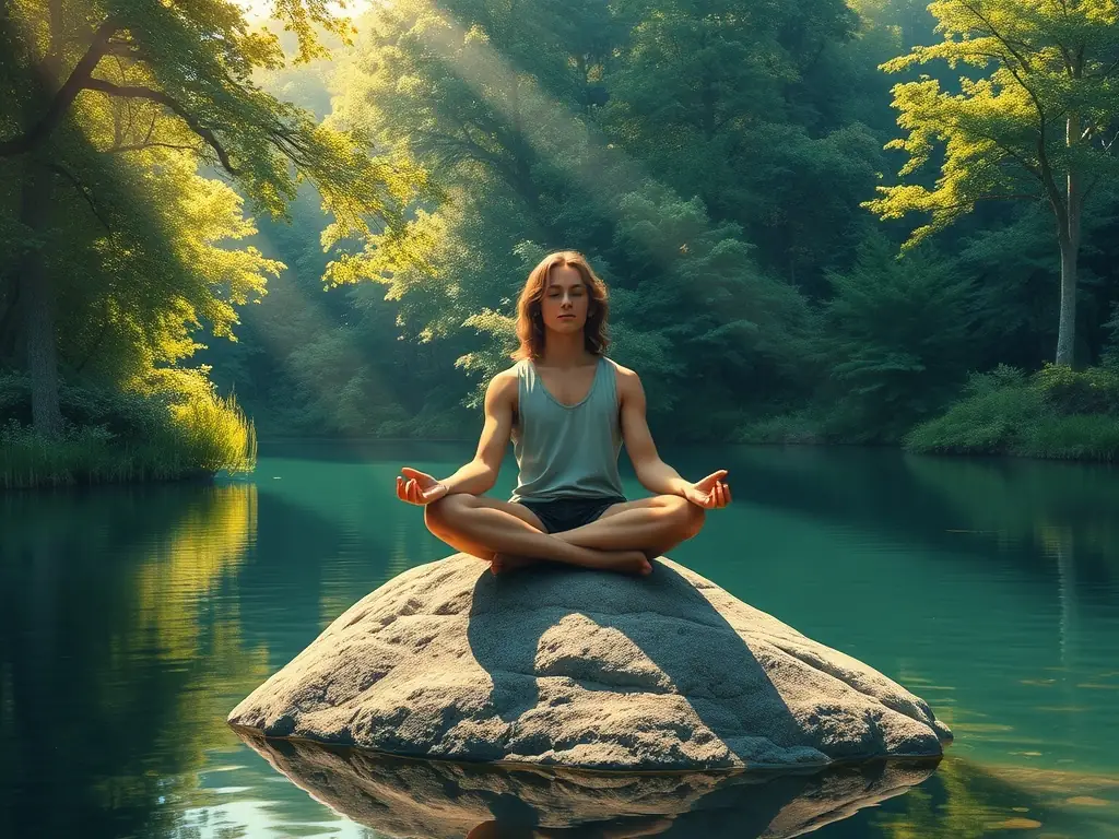 A person meditating in a serene environment, representing the personal growth and self-discovery that comes with neurocoaching training.