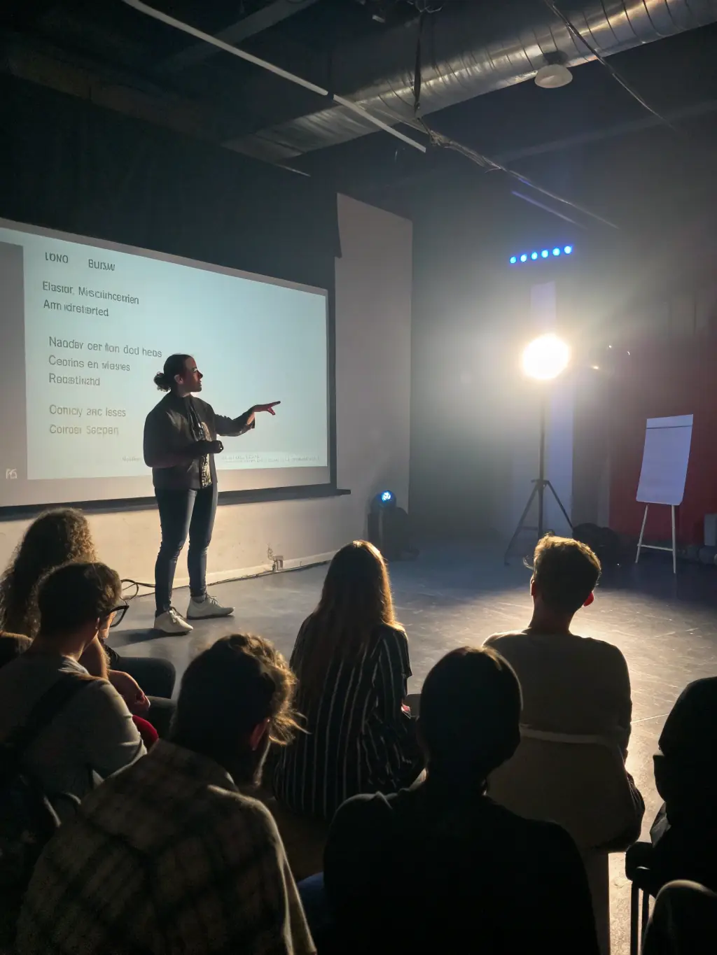 A graduate of the All-Ukrainian School of Neurocoaching presenting their research at a neurocoaching conference, showcasing their expertise.